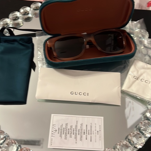 Gucci Sunglasses 55MM HAVANA/Case/DustCloth/Dustbag - Picture 5 of 11